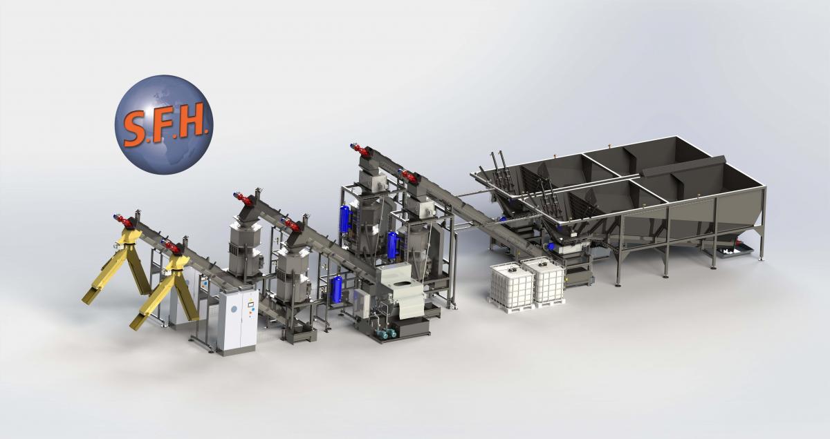 Thanks to this complete processing line, we are able to achieve a moisture rate below 0,1%.